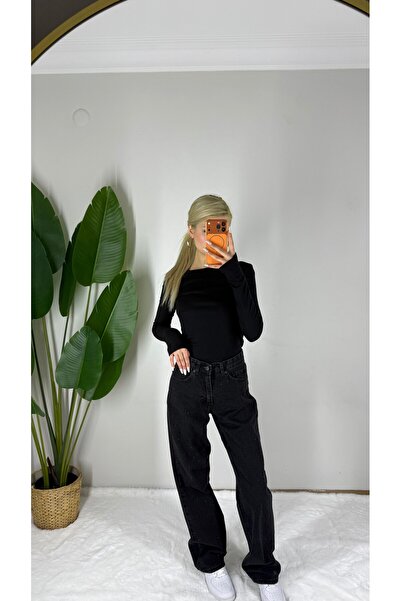 Bella Vita Fashion Yüksek Bel Taş Detaylı Işıltılı Kadın Kot Pantolon