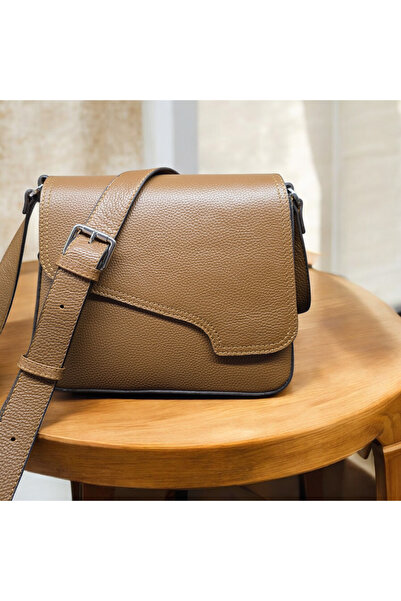 valentina victoria حقيبة فالفيك من الجلد الطبيعي ذات مقبض عريض للفتيات الصغيرات