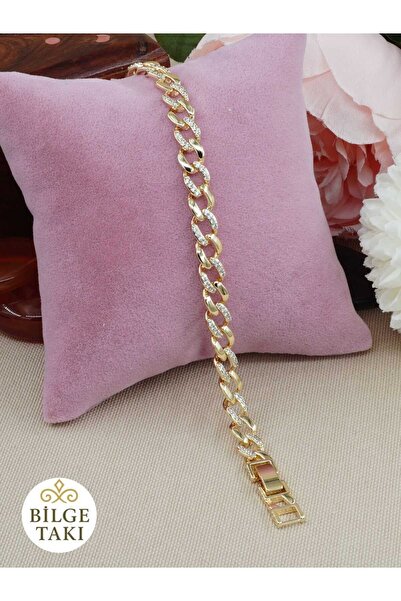 LUXURY سوار من الفولاذ مرصع بحجر الزركون الفاخر من BİLGE TAKI، مناسب للارتداء...