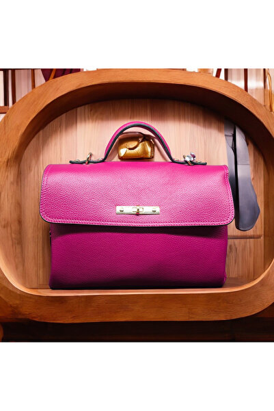 valentina victoria حقيبة VALVİC من الجلد الطبيعي بمقبض مزدوج للفتيات المراهقات.