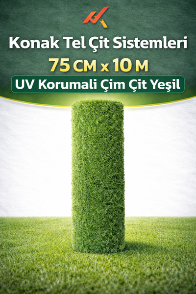 Konak Tel Çit Aksaray 75 cm x 10 Metre Yeşil Tel Örgü Bahçe Çim Çiti Teli UV ...