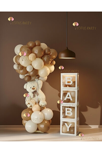 LOTUS PARTY 50 قطعة - بالون لتزيين غرفة المستشفى - علبة شفافة مكتوبة باللون ا...