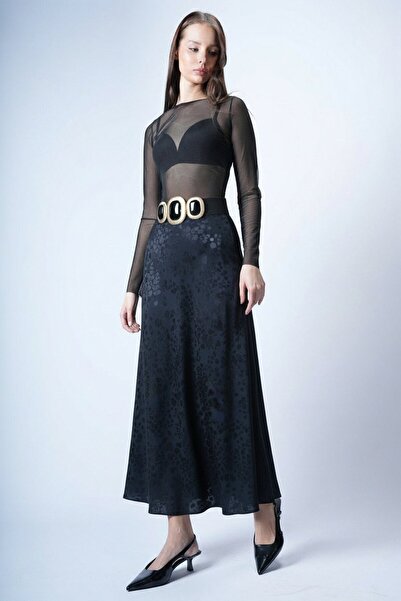 VAGGON Φούστα μεσαίου μήκους με σχέδια και κλείσιμο με φερμουάρ