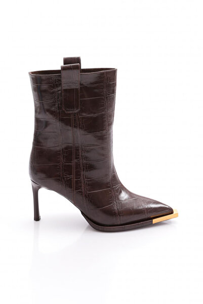 DGN 1836 Women's Pointed Toe Heeled Boots