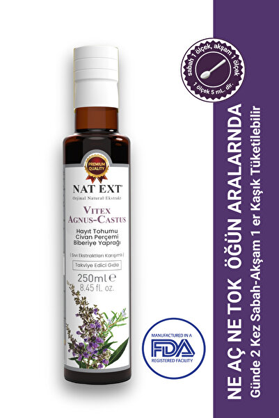 İmmu-Nat Vitex Agnus Castus Hayıt Tohumu Civan Perçemi Biberiye Yaprağı Sıvı ...