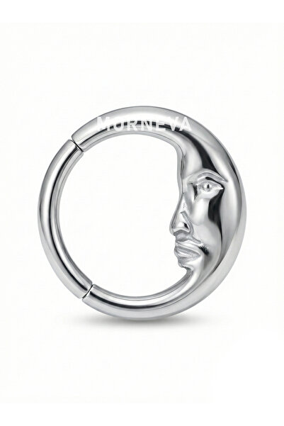 MORNEVA Cerrahi Çelik Ay Yüz Septum Kilitli Halka Daith Kulak Piercingi (SAĞ-...