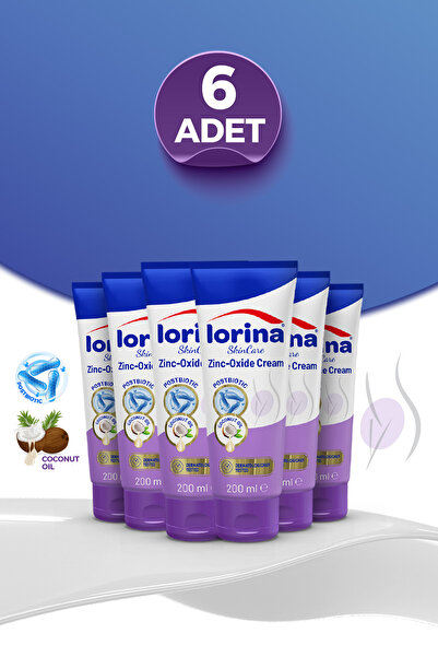 LORİNA Skin Care Çinko Oksitli bariyer kremi 200 ML 6 Adet