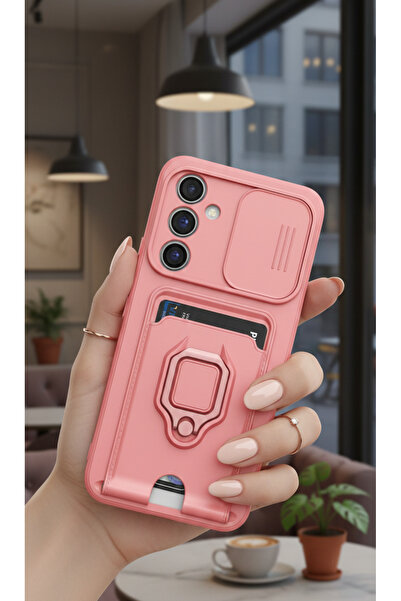 AQUA AKSESUAR Samsung Galaxy A54 5G Uyumlu Kılıf Lüx Tasarım Yüzüklü +İpli Le...