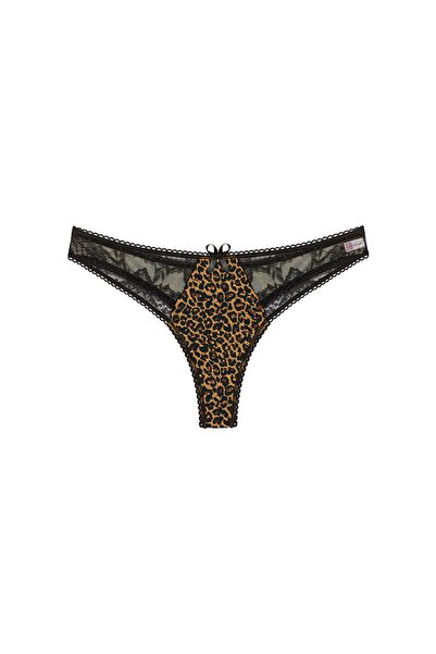 leopardess Büyük Beden Leopar Desenli Fantazi G String Bato Külot