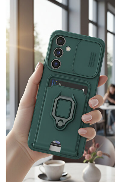 Hatreds Samsung Galaxy A26 Kılıf Lüx Tasarım Yüzüklü +İpli Lens Korumalı 3in1...