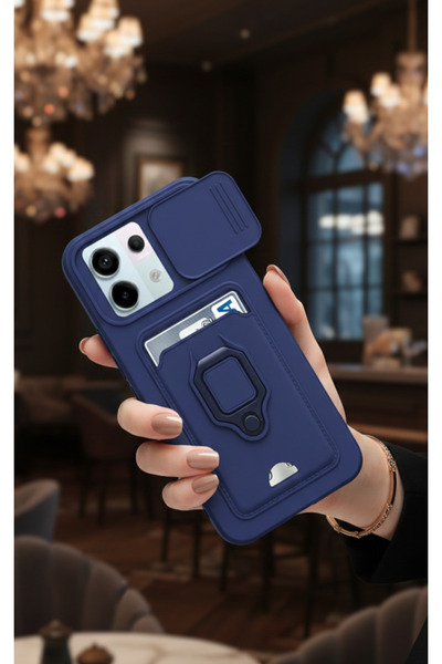 Hatreds Xiaomi Redmi Note 13 Pro 5G Uyumlu Kılıf Lüx Tasarım Yüzüklü +İpli Le...