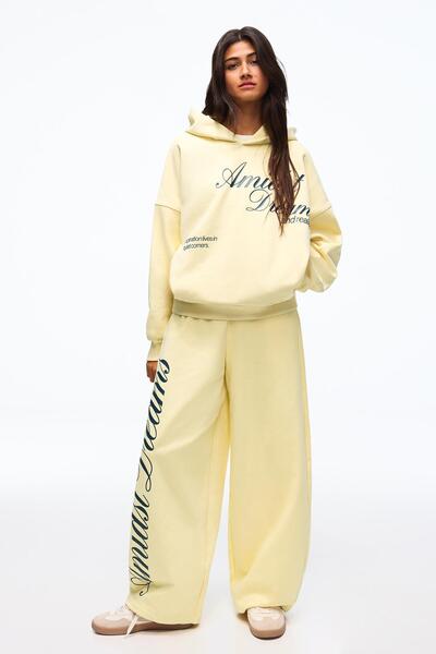 Bershka Baskılı kapüşonlu sweatshirt