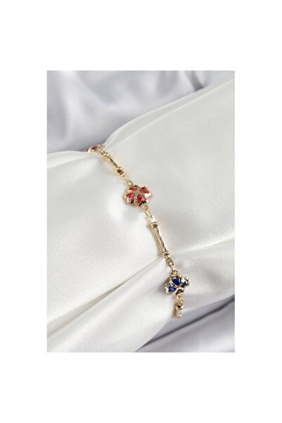 Skygo سوار نسائي من النحاس باللون الذهبي بألوان مختلطة من حجر الزركون - TJ-BB...