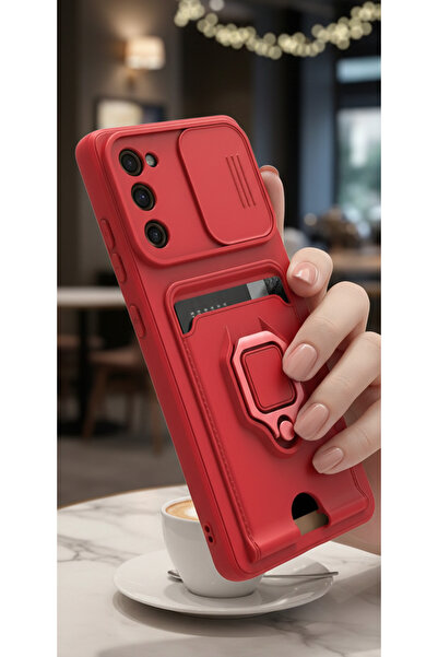 AQUA AKSESUAR Samsung Galaxy S20 Fe Kılıf Ipli Ve Lens Korumalı Renkli Yüzükl...