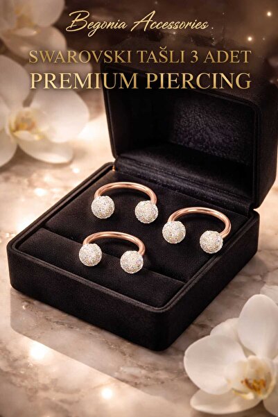 Öte Beri Hayallerin Ötesi 316l Cerrahi Çelik Rose Gold Antialerjik Taşlı Şamb...