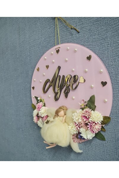 buketiket Peri Kızı Pembe Çıtır Çiçekli Hastane Doğum Bebek Çocuk Odası Kapı ...