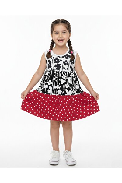 VOY KİDS DEVOJČIČKA LETNJA HALJINA SA CVEĆASTIM ŠARAĆEM ZA DEVOJČICE 4-5-6-7-...