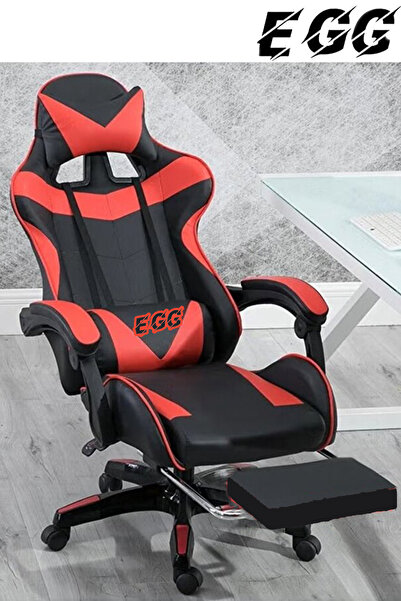 EGG Premium Ergonomic Gaming Chair with Footrest – High-Back with Lumbar Supp...