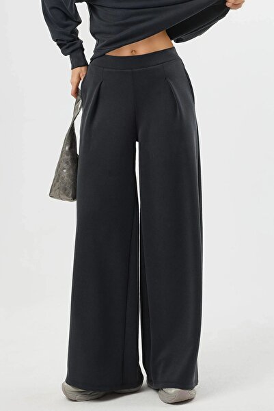 Hiccup Busem Elastic Waist Pleated Palazzo Pants