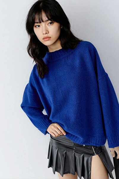 Hiccup Πλεκτό πουλόβερ MY FASHION oversized με λαιμόκοψη