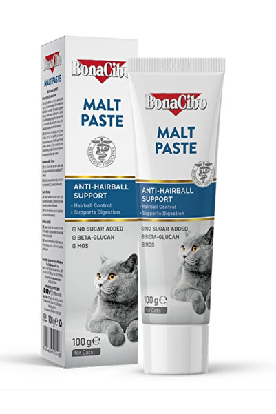 BonaCibo Malt Paste 100 ML Yetişkin Kediler için Tüy Yumağı Oluşumunu Önleyic...