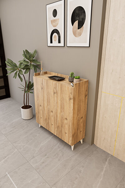 Mirobi İliana 3 Kapaklı 4 Raflı Çok Amaçlı Dolap, Banyo Dolabı, Mutfak Dolabı...