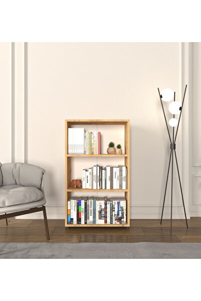 Mirobi Lizbon 3 Raflı Kitaplık Ofis Dolabı Klasörlük Çok Amaçlı Dolap Mutfak ...