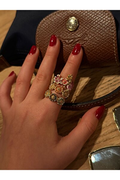 Vadısh store Deniz Kızı , Mineli Çiçek Deniz Kızı Tasarımlı Yüzük