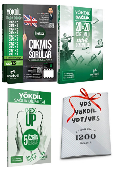 Modadil Yayınları Yökdil Sağlık Çıkmış Sorular - Sağlık 20x20 Deneme + 5 Dene...