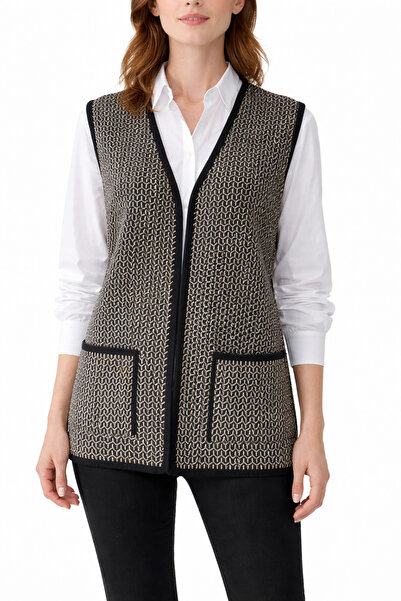 GLCN by Gülcan Patterned Women's Knitwear Vest with Three Different Colors an...