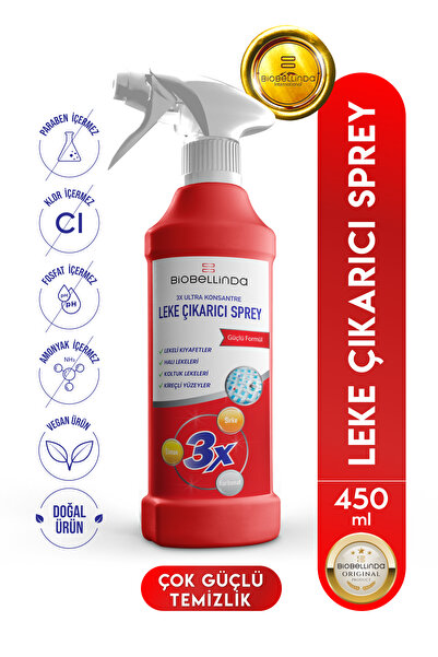 BioBellinda 3X Konsantre Güçlü Formül Leke Çıkarıcı Sprey Temizleyici 500 ml