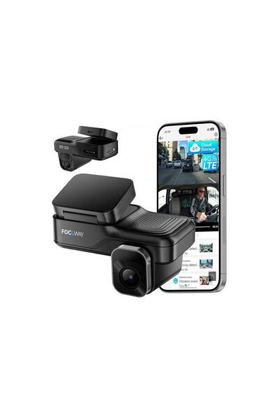 Ubox كاميرا FocuWay 4G LTE الأمامية والداخلية للسيارة (L7)