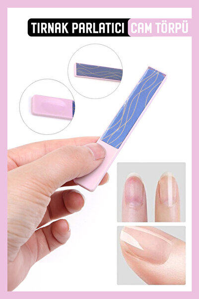 MOZIUR Tırnak Törpüleme Aleti Cam Malzeme Parlatma Manikür & Pedikür