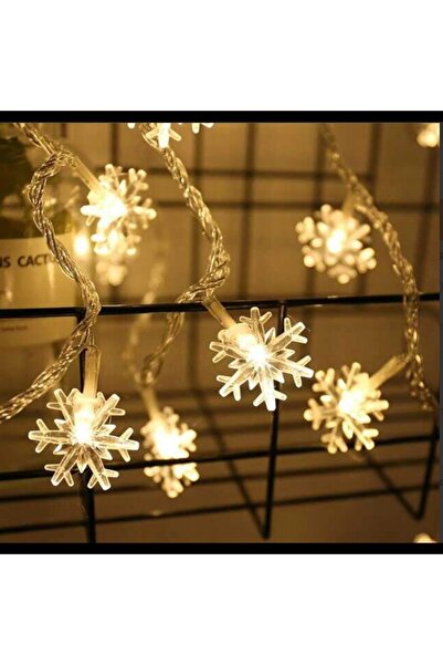 Skygo Kar Tanesi 5m 28 Led Gün Işığı Kar Tanesi 4 Cm Pilli 2 Kademeli