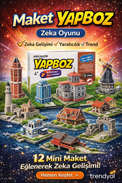 EVENT Yapboz Mini Maket Zeka Oyunu 12 Adet Eğitici Puzzle Seti Zeka Geliştiri...