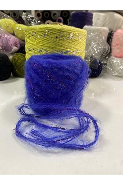 göçer خيوط حياكة موهر كيد موهر ساكس أزرق ساكس لامع 100 جرام