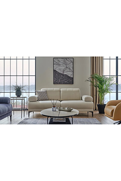 Doğtaş Trento İkili Koltuk Kadife Krem