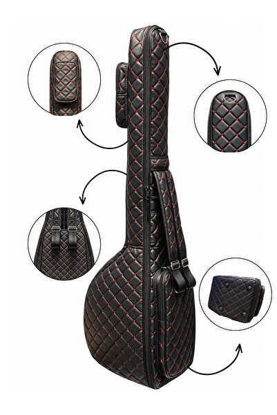 Erga Müzik Κάλυμμα Σάζ Κάιλαϊν, Μαύρο από συνθετικό δέρμα, Χοντρό κάλυμμα με ...