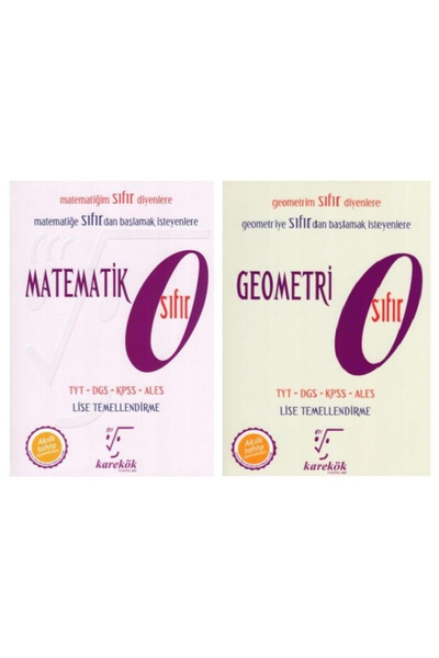 Karekök Yayınları Karekök Sıfır Matematik Geometri Seti 2 Kitap