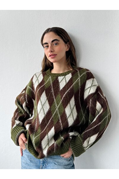 Retrobird سترة تريكو نسائية من نوع شاردونلو تيولوي باكلافا ديليك تريكو كاكي داكن