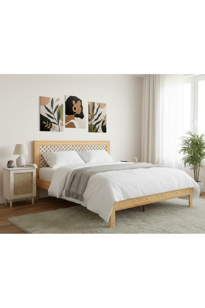 Kayseri Masif Seperatör Başlı Ahşap Karyola