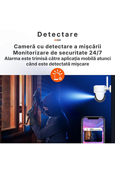 INVICTWIN Cameră de Supraveghere WI-FI, Interior/Exterior, Alertă Mișcare, Vedere Noaptea, Audio Bidirecțional