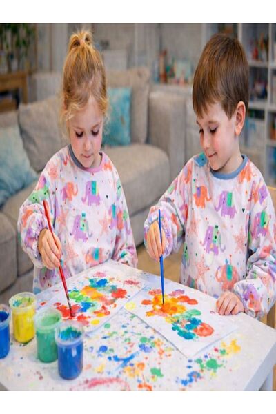Aşkın Parti Evi 4-7 Years Old Liquid Proof, Long Sleeve Children's Activity P...