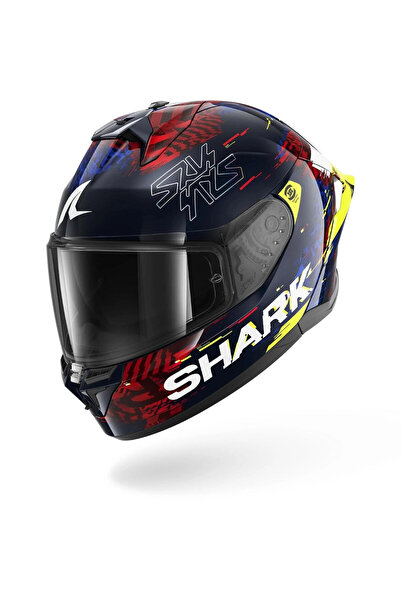 Shark SKWAL CUP SPEED VIB MAVİ KIRMIZI SARI KAPALI KASK