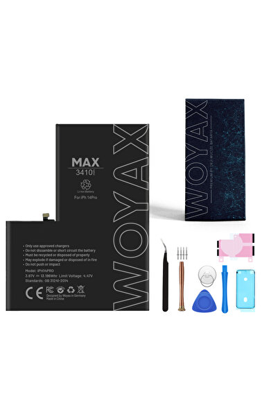 woyax İphone 14 Pro Uyumlu Premium Batarya 3510 Mah Yüksek Kapasite