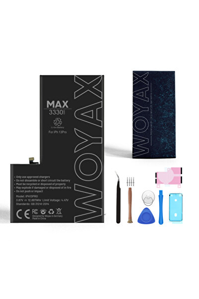 woyax İphone 13 Pro Uyumlu Premium Batarya 3300 Mah Yüksek Kapasite