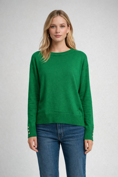 Kayra Bluză din tricotaj cu guler rotund