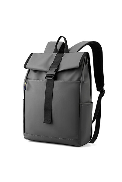 OEM 3-in-1 expandable laptop backpack, unisex, water-resistant nylon, gray