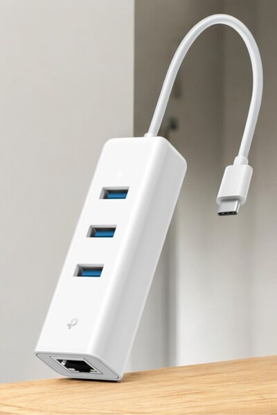 TP-LINK cc-tc2 Ue330C 10-100-1000 Mbps 3.0 Type C Ethernet Çevirici + 3 Port ...