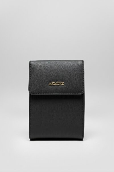 Armine Women's Black Flat Chain Strap Hand & Shoulder Bag 266